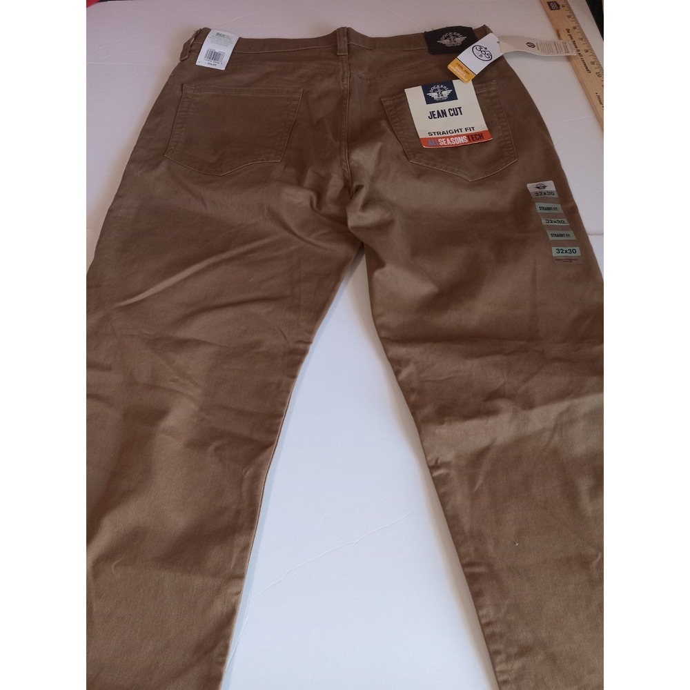 Dockers Pants Men's 34x30 Brown ‎ Jean Cut Straight Fit